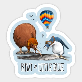 Kiwi & Little Blue Sticker